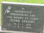 LENSING Susan 1925-1999