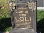 LOLI Khayalethu Mfana 1954-2009