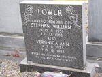 LOWER Stephen William 1951-1983 & Veronica Ann 1954-1983