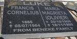 LUKE Francis Cornelius 1885-1964 &  Magrieta Maria OLIVIER 1909-1990