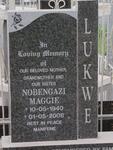 LUKWE Nobengazi Maggie 1940-2008
