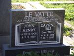 VATTE John Henry, le 1905-1977 & Daphne Iris TAIT 1914-1983