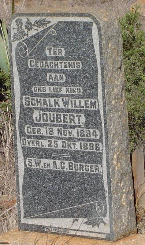 JOUBERT Schalk Willem 1884-1896