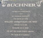 BÜCHNER Willem Chiristiaan De Wet 1931-2000