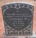 ANDERSON Catharina W. nee SWART 1876-1958