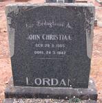 LORDAN John Christiaan 1905-1942