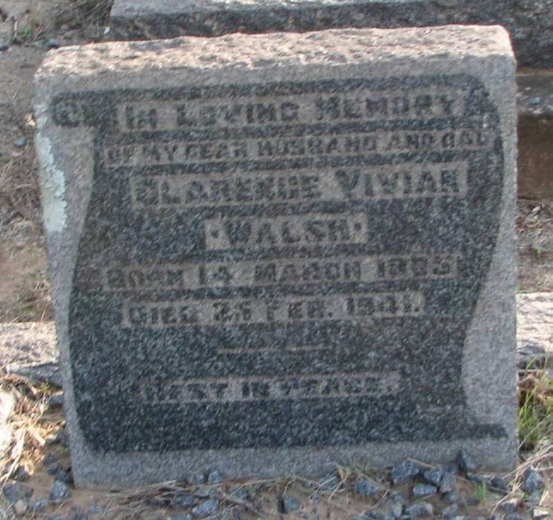 WALSH Clarence Vivian 1885-1941