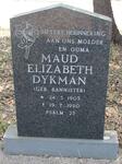 DYKMAN Maud Elizabeth nee BANNISTER 1905-1990