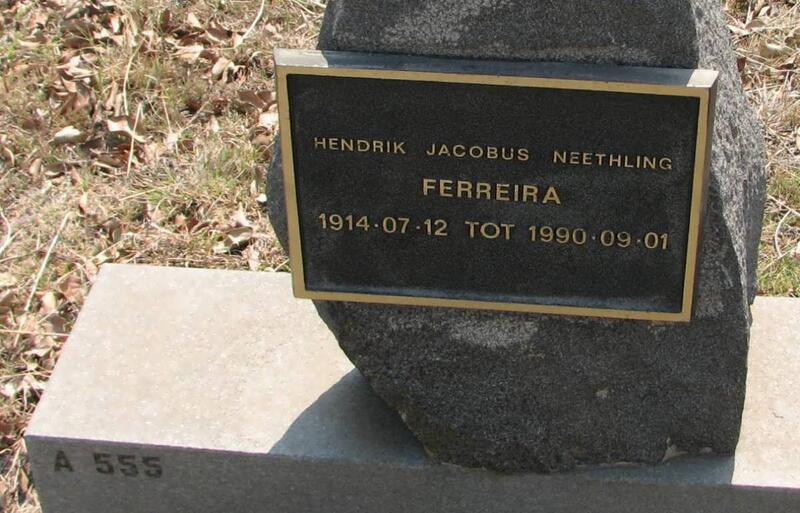 FERREIRA Hendrik Jacobus Neethling 1914-1990