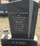 FOORD Naas 1933-1989