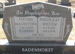BADENHORST Nicolaas Willem 1917-1989 & Jacoba Magrietha 1918-2003