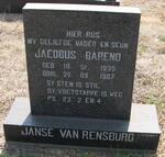 RENSBURG Jacobus Barend, Janse van 1935-1987