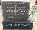 WALT Hendrik, van der 1930-2004 :: VAN DER WALT Hendrik 1969-1987 