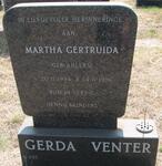VENTER Martha Gertruida nee AHLERS 1934-1986