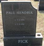FICK Paul Hendrik 1905-1986