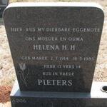 PIETERS Helena H.H. nee MAREE 1914-1985