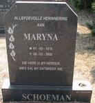 SCHOEMAN Maryna 1915-2008