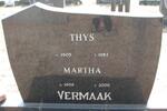 VERMAAK Thys 1905-1983 & Martha 1909-2000