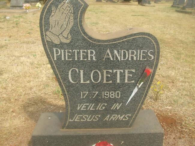 CLOETE Pieter Andries -1980