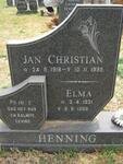 HENNING Jan Christian 1918-1999 & Elma 1921-1999