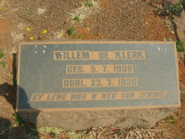 KLERK Willem, de 1906-1930