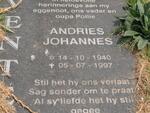 VENTER Andries Johannes 1940-1997