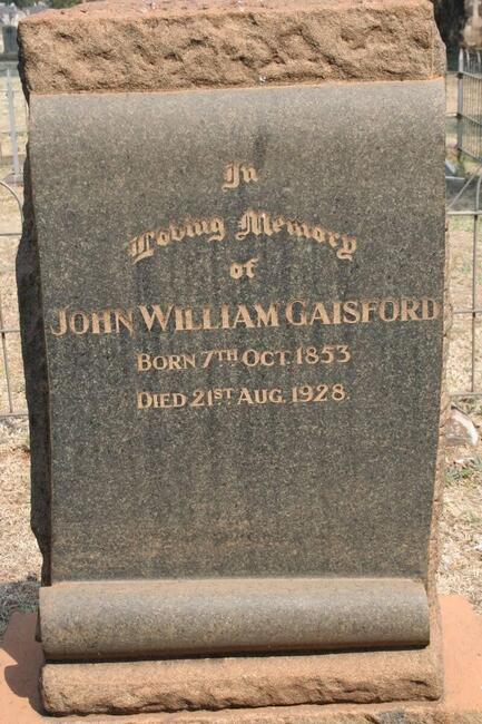 GAISFORD John William 1853-1928