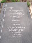 MABENGE Mbulelo Victor 1950-2009 & Nokuzola Bukiwe 1951-2008