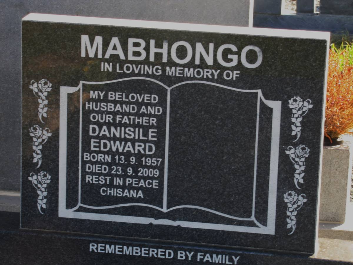 MABHONGO Danisile Edward 1957-2009