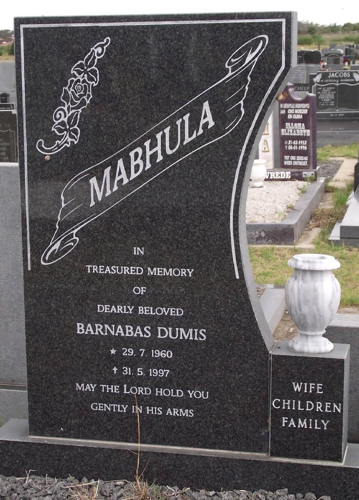 MABHULA Barnabas Dumis 1960-1997