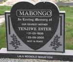 MABONGO Tenjiwe Ester 1936-2005