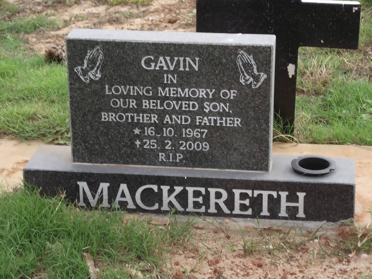 MACKERETH Gavin 1967-2009