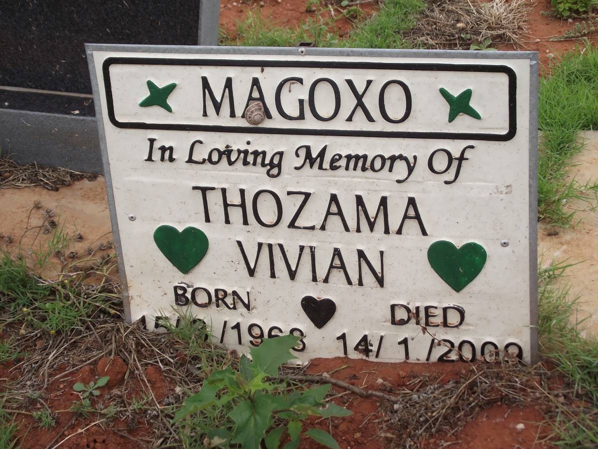 MAGOXO Thozama Vivian 1963-2009