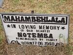 MAHAMBEHLALA Notemba 1940-2005