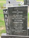 MAHELU Vuyiswa Christina 1939-2003