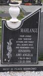 MAHLANGU Sindiswa Amo Angela 1943-1986