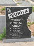 MAHOLA Vuyokazi 1981-2008
