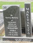 MAKITAKITA Nosapho Vera 1930-2006