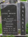 MALAHLA Nhonho Xolile 1960-2007