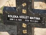 MATINA Koleka Violet 1928-2011