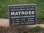 MATROSE Mfanelo Anderson 1958-2009