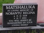 MATSHALUKA Nobantu Regina 1928-1994