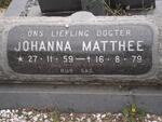 MATTHEE Johanna 1959-1979