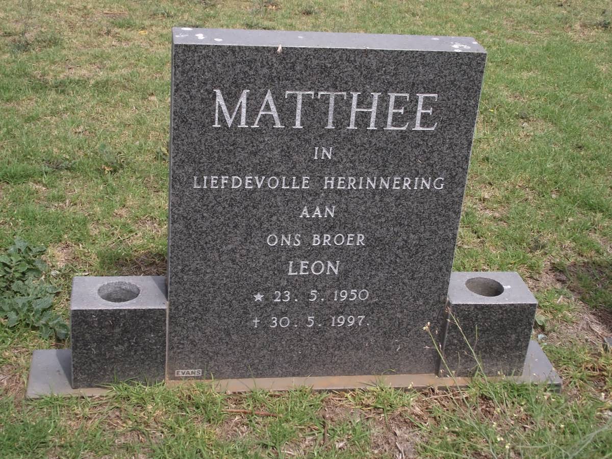 MATTHEE Leon 1950-1997
