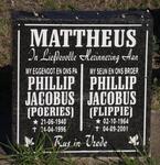 MATTHEUS Phillip Jacobus 1940-1996 :: MATTHEUS Phillip Jacobus 1964-2001