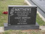 MATTHEWS Colin Merton 1947-2001