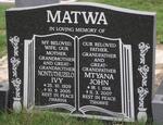MATWA Mtyana John 1918-2007 & Nontuthuzelo Ivy 1929-2005