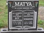 MATYA Boy Ebenezer 1946-2003 & Nomakhaya 1947-2004