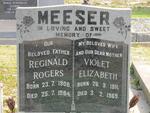 MEESER Reginald Rogers 1906-1984 & Violet Elizabeth 1911-1969