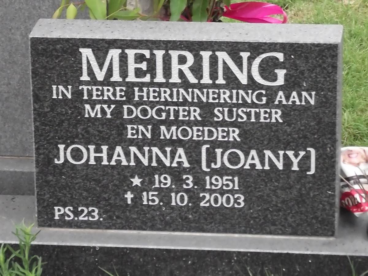 MEIRING Johanna 1951-2003